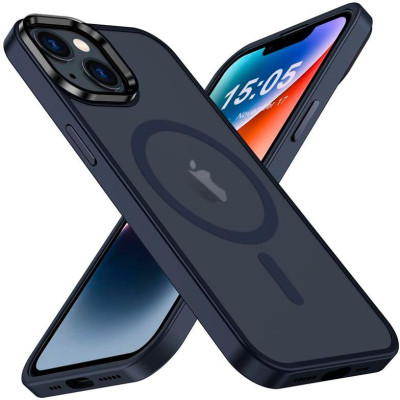 Чохол до мобільного телефона 2E Basic Apple iPhone 15 Ultra Soft Touch MagSafe Cover Dark Blue (2E-IPH-15U-OCLS-DB)