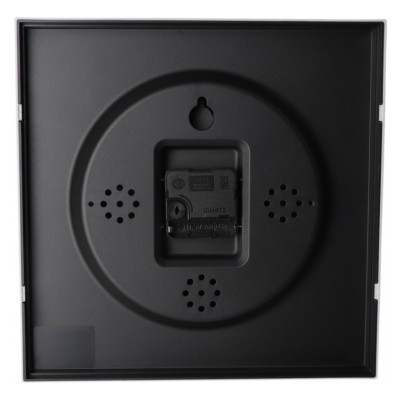 Настінний годинник Optima SQUARE пластиковий, чорний (O52101)