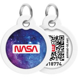 Адресник для тварин WAUDOG Smart ID з QR паспортом &quot;NASA21&quot;, коло 30 мм (230-0148)