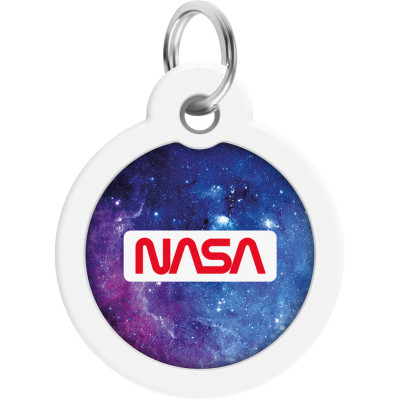 Адресник для тварин WAUDOG Smart ID з QR паспортом &quot;NASA21&quot;, коло 30 мм (230-0148)