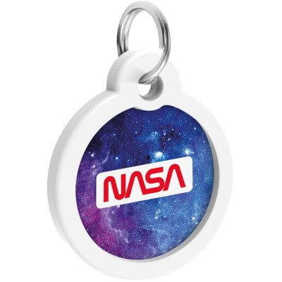 Адресник для тварин WAUDOG Smart ID з QR паспортом &quot;NASA21&quot;, коло 30 мм (230-0148)