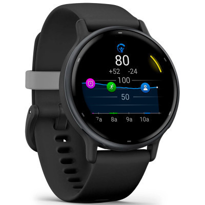 Смарт-годинник Garmin vivoactive 5, Black/Slate, GPS (010-02862-10)