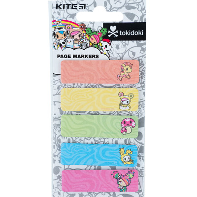 Стікер-закладка Kite паперова паперова з малюнком tokidoki 100 шт, 5х20 шт (TK23-480)