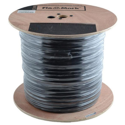 Кабель мережевий FinMark FTP CAT5e 4P 24AWG PE-M B 305m Drum, внешний, проволка 1,2мм (054595)