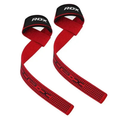 Кистьові лямки RDX S4 Gym Cotton Gel Straps Red Plus (WAC-S4R+)