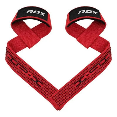 Кистьові лямки RDX S4 Gym Cotton Gel Straps Red Plus (WAC-S4R+)