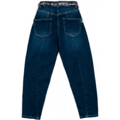 Джинси дитячі A-Yugi із завищеною талією (9294-140G-blue)