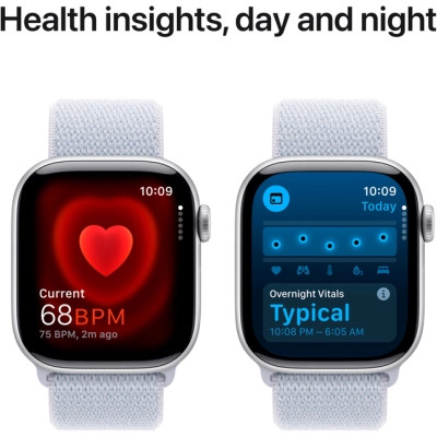 Смарт-годинник Apple Watch Series 10 GPS 42mm Silver Aluminium Case with Blue Cloud Sport Loop (MWWD3QH/A)