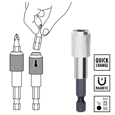Набір біт Einhell 42шт, HEX, PH, PZ, Torx, 50мм, кейс (118953)