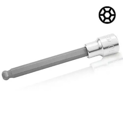 Насадка Toptul шестигранник HEX 8 мм 140мм 1/2&quot; з кулею (BCSA1608)