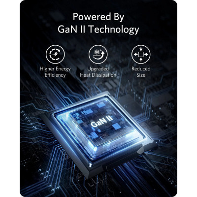 Зарядний пристрій Anker PowerPort 713 Nano II - 45W USB-C GaN Black (A2664G11)