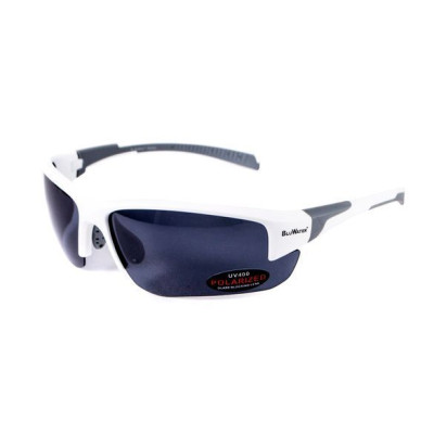 Сонцезахисні окуляри BluWater Samson-3 White Polarized Сірі в білій оправі (BW-SAM3W-GR2)