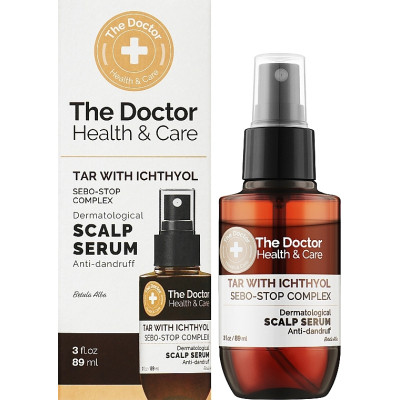 Сироватка для волосся The Doctor Health &amp; Care Tar with Ichthyol + Sebo-Stop complex Проти лупи 89 мл (8588009351030)
