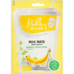 Маска для обличчя Milky Dream тканинна Банан і зелена кава 20 мл (4820205302428)
