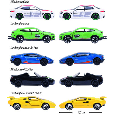 Машина Majorette Набір металевих Італійська мрія 7.5 см, 5 штук (2053178)