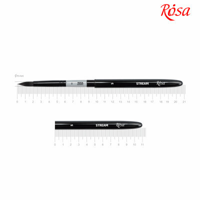 Пензлик для малювання Rosa Синтетика кругла, TRAVEL BRUSH, STREAM 158, № 5 (4823098530060)