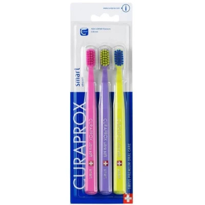 Дитяча зубна щітка Curaprox Ультрам&#039;які CS Smart Ultra Soft (від 5 років) 3 шт (CS Smart/3-01)