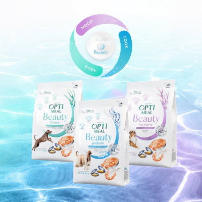 Сухий корм для собак Optimeal Beauty Fitness беззерновий на основі морепродуктів 4 кг (4820215366052)