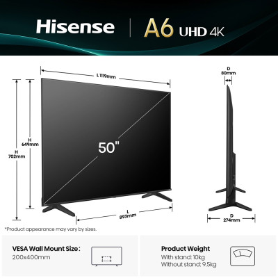 Телевізор Hisense 50A6Q