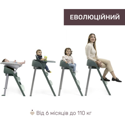Стілець для годування Chicco 3 в 1 Crescendo Up зелений (87046.87)