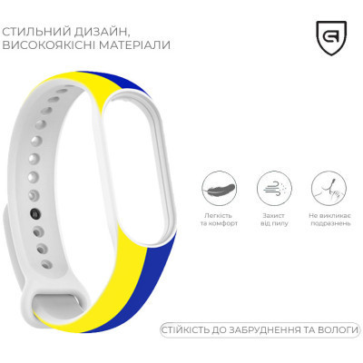 Ремінець до фітнес браслета Armorstandart для Xiaomi Mi Band 4/3 Blue/Yellow (ARM65667)