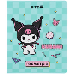 Зошит Kite предметний Kuromi 48 аркуші, клітинка, геометрія (HK25-240-1)
