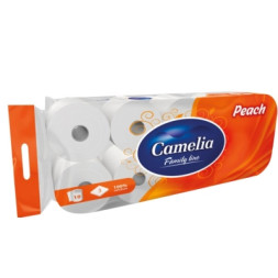 Туалетний папір Camelia Персик 3 шари 10 рулонів (8606111248038)
