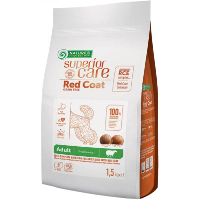 Сухий корм для собак Nature&#039;s Protection Superior Care Red Coat Adult Small Breeds with Lamb 1.5 кг (NPSC47232)