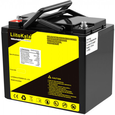 Батарея LiFePo4 Liitokala LiFePO4 12V-60Ah (12V 60Ah LiFePO4)