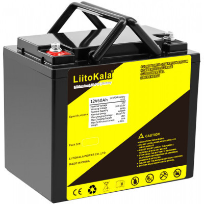 Батарея LiFePo4 Liitokala LiFePO4 12V-60Ah (12V 60Ah LiFePO4)