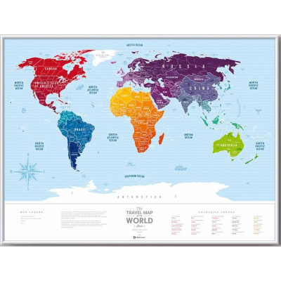 Скретч карта 1DEA.me Travel Map Silver World (13010)