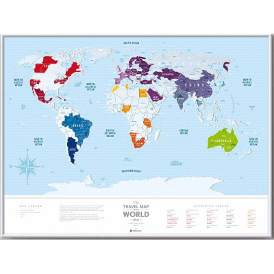 Скретч карта 1DEA.me Travel Map Silver World (13010)