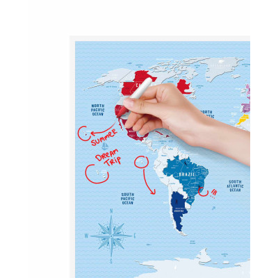 Скретч карта 1DEA.me Travel Map Silver World (13010)