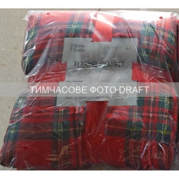 Плед Ardesto Christmas Flannel 160х200см, 100% поліестер, клітинка, червоний (ART0133PB)