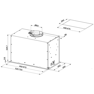Витяжка кухонна Faber Inka Lux Premium Bk Matt A52 Kl (305.0658.608)