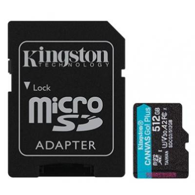 Карта пам&#039;яті Kingston 512GB microSDXC class 10 UHS-I U3 A2 Canvas Go Plus (SDCG3/512GB)