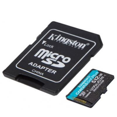 Карта пам&#039;яті Kingston 512GB microSDXC class 10 UHS-I U3 A2 Canvas Go Plus (SDCG3/512GB)