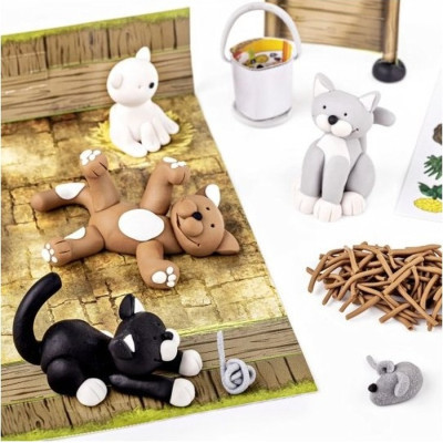 Набір для творчості Fimo Kids Котики 4 кольорих 42 г (4007817032596)
