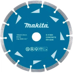 Круг відрізний Makita алмазний по бетону сегментний 180х22.23 мм (D-41604)