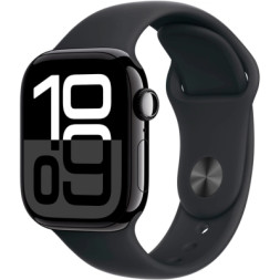 Смарт-годинник Apple Watch Series 10 GPS 42mm Jet Black Aluminium Case with Black Sport Band - S/M (MWWE3QH/A)