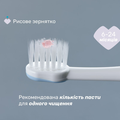 Дитяча зубна щітка Chicco для перших зубів, 6-36 міс. блакитна (8058664174690) (12081.11)