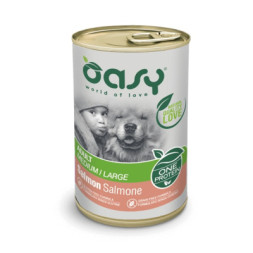 Консерви для собак OASY One Animal Protein ADULT Medium/Large з лососем 400 г (8053017342344)