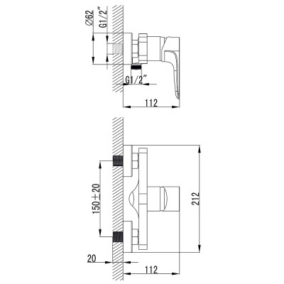 Змішувач Corso MAGGIORE BE-1D122C (9608300)