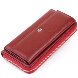Гаманець ST Leather Шкіряний Бордовий (19293)
