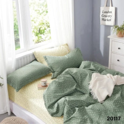 Постільна білизна Viluta 20117 Ранфорс с простирадлом на резинці двуспальний (20117_dv_160)