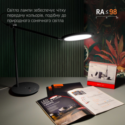 Настільна лампа Videx VL-TF15B 20W 4100K 220V black (26432)
