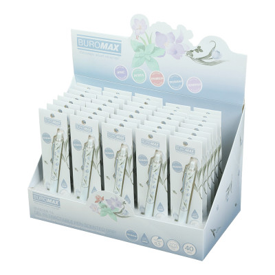 Ручка гелева Buromax автоматична BLOSSOM, 0.5 мм, ароматний грип, Тюльпан, сині чорнила, в блістері (BM.8368-14)