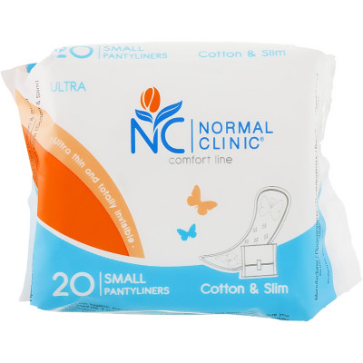 Щоденні прокладки Normal Clinic Ultra Cotton &amp; Slim в індивідуальному пакуванні 20 шт. (3800213309887)
