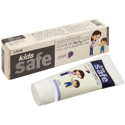 Дитяча зубна паста Lion Kids Safe 3-12 років Виноград, 90 г (8806325611493)
