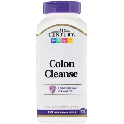 Вітамінно-мінеральний комплекс 21st Century Очищення Кишечника, Colon cleanse, 120 вегетаріанських капсу (CEN-22846)